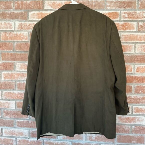 Jos. A. Bank Sport Coat Blazer Brown Suede Men’s 46 R 2 Button - Picture 10 of 12